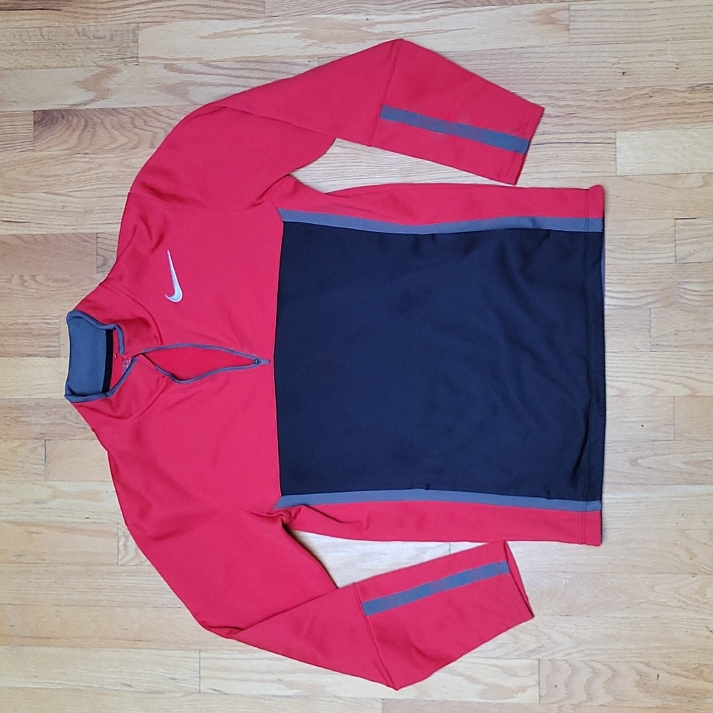 Nike Golf Half Zip Red & Black Pullover Men's Size Small